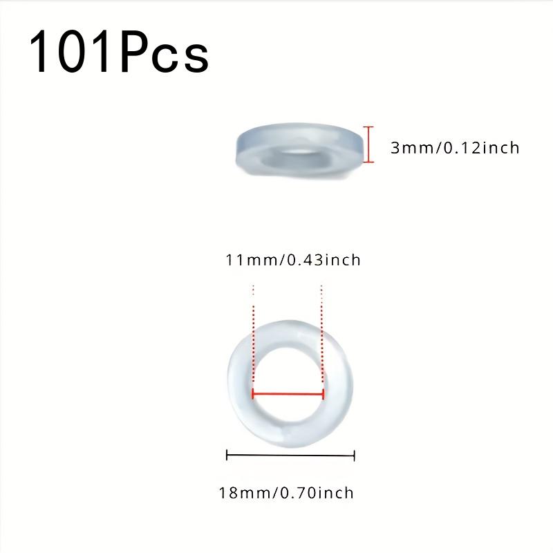

101 Transparent Silicone Sealing Gaskets (1/2 Diameter Renovation) for Renovation to install apartment whole house pipes 101 pcs
