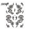 Event Makeup Tattoos Temporary Stickers, Fake Body Arm Chest Shoulder with Black Lace Flower Waterproof Pattern, Non-Irritating Art Sticker
