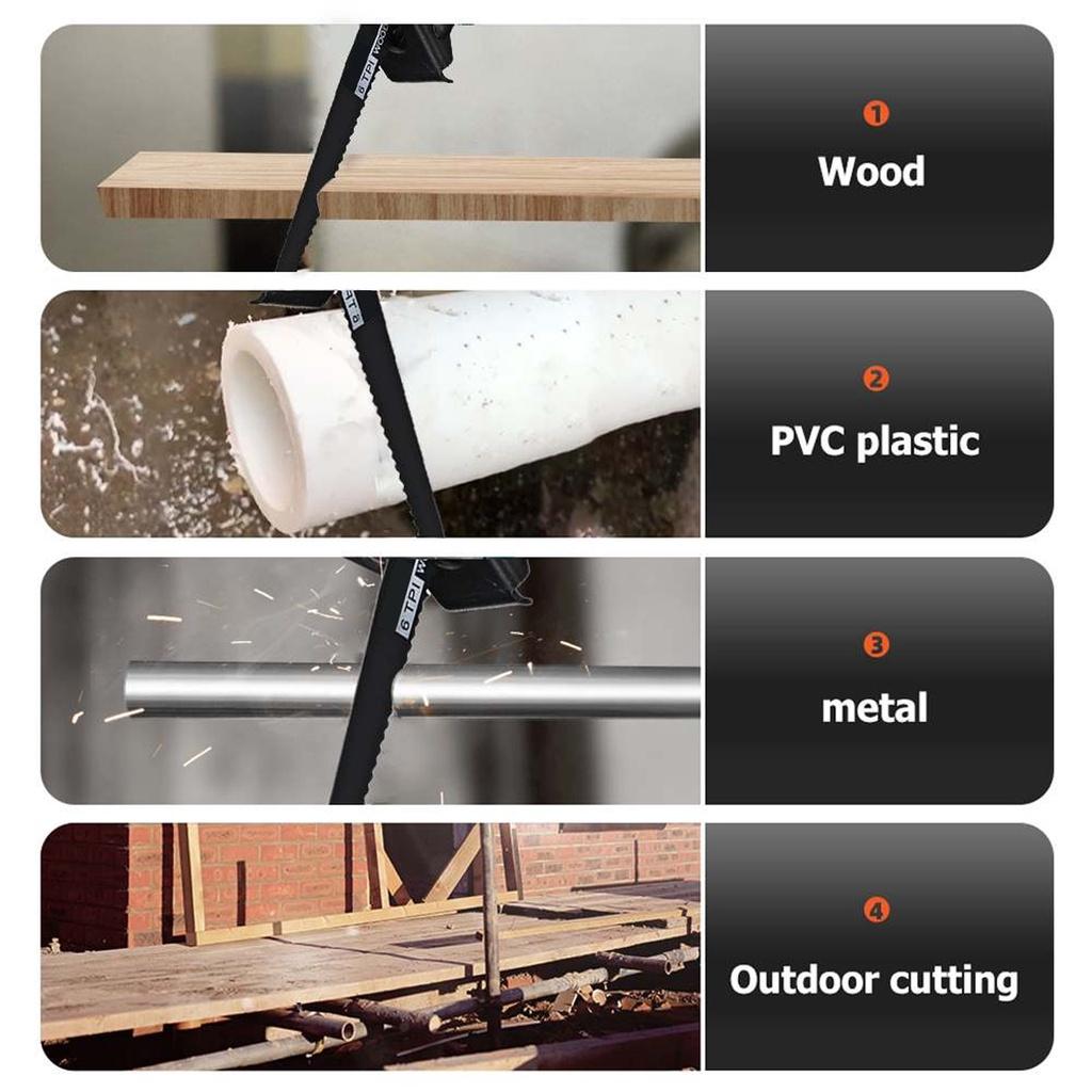 7500mAh Bürstenloser Holz-/Metallschneider Holzbearbeitungswerkzeug Akku-Säbelsäge Wiederaufladbare Elektrosäge