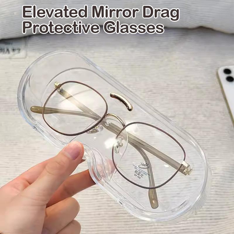Flip Cover Design Glass Display Cabinet Glasses Storage Box Wall Mounted Punch Free Sunglasses Storage Rack Sunglass Home Tidy