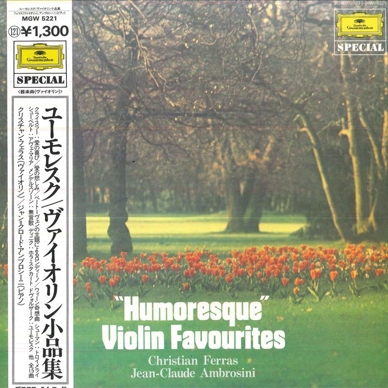 

LP Record CHRISTIAN FERRAS JEANCLAUDE AMBRO Humoresque Violin Favourites MGW5221 DEUTSCHE GRAMM Japan Obi Classical