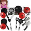 Kids Play Toy Kitchen Cooking Food Utensils Pans Pots Dishes Cookware Supplies