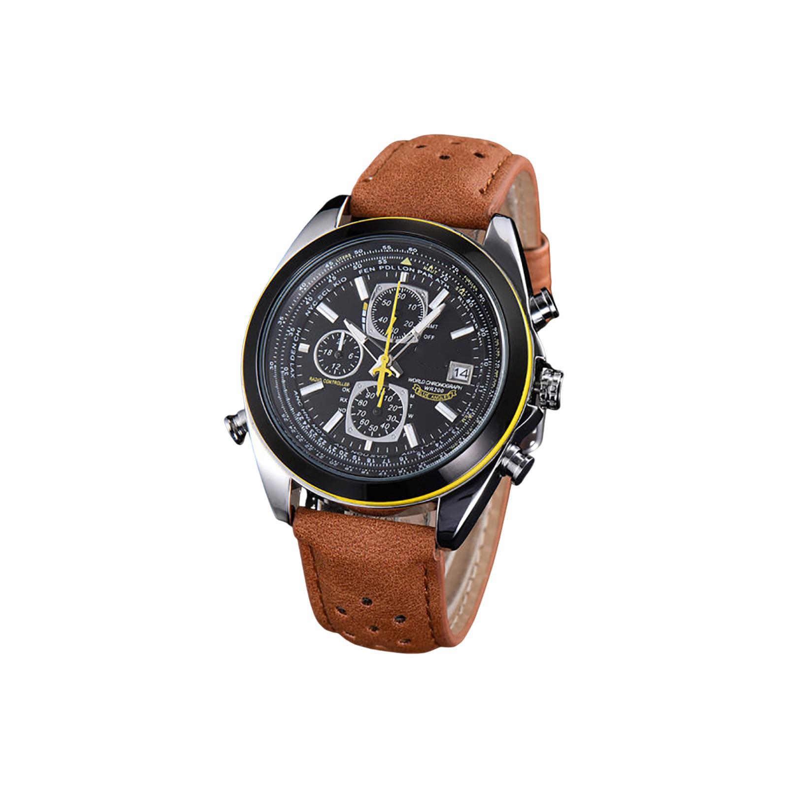 

Кожаный ремень Личность Большой циферблат Модные Повседневные Мужские часы Люминесцентные Мужские Кварцевые часы One Size арбуз красный