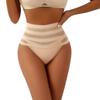Women's High Waist Shaping Panties Seamless Tummy Control Underwear Breathable Mesh Waist Slimming Body Shaper Thong