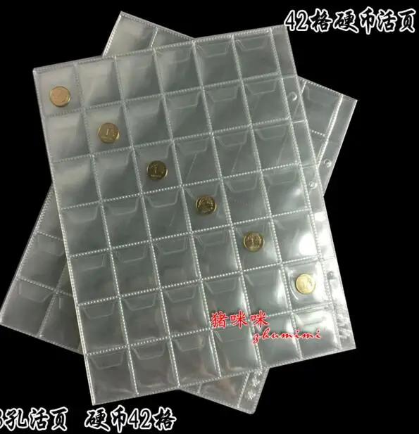10PCS Album for Coins Albums Page 12/20/30/42 Pocket Coins Collection PVC Transparent Inside Pages 250 X 200 Mm Coins Loose Leaf