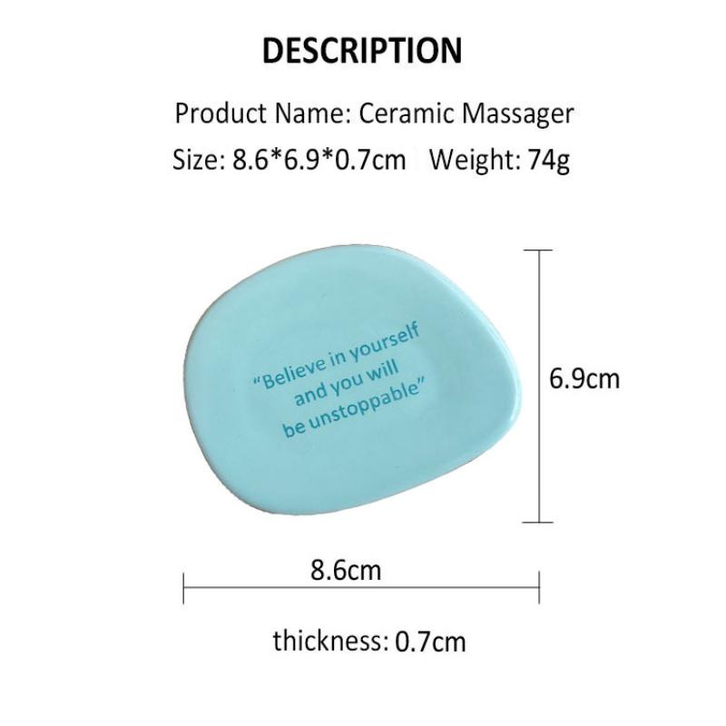 

Ceramic Gua Sha Face Body Massage Beauty Board Meridian Brush Scraping Stick Comfortable Relaxation Promotes Blood Circulation синій