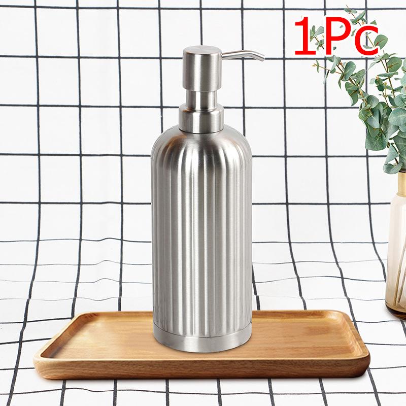 1 Stück Lotionflasche Multifunktional Korrosionsbeständig Aufbewahrung Langlebig Hotels Edelstahl Praktisch Robust Zuhause Badezimmer 500ML