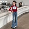 Girls' Bell Bottoms Spring and Autumn Jeans Children's Slim Autumn Pants