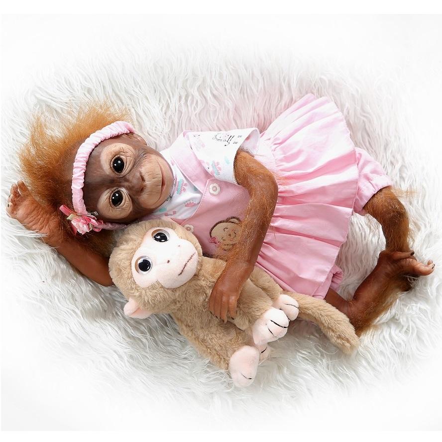 

Кукла Реборн 20 Обезьянка Девочка Обезьянка Реалистичный Новорожденный Ручная Работа Детский Подарок