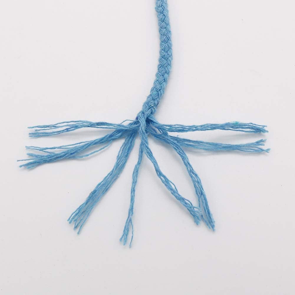 High Quality Macrame Cord 4mm 5mm 6mm Braided Cotton Rope 26Color 8 Strand Braided 100% Cotton Cord