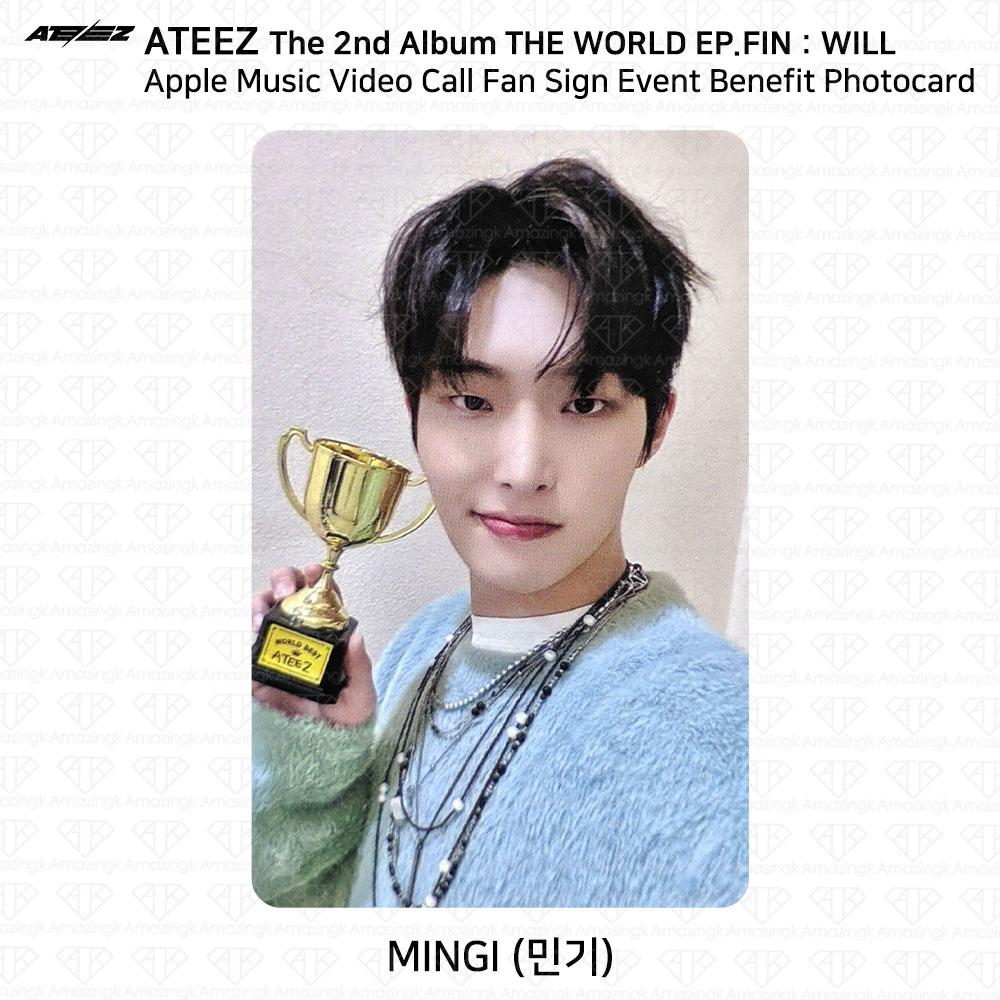 

ATEEZ THE WORLD EP.FIN БУДЕТ Фотокарточка с выгодой от Apple Music Video Call Mingi