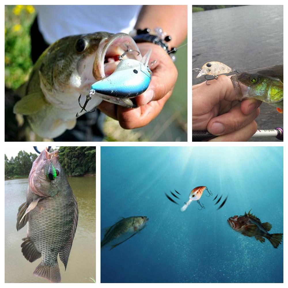 10pcs Artificial Hard Fishing Lures with 3D Eyes and Steel Ball, Floating Minnow Bait 10.5g