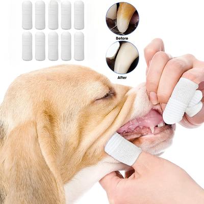 Dog Toothbrush Easy Teeth Cleaning for Dental Care, Perfect for Dogs and Cats, Mind More for Pets’ Health, Soft Dog Tooth Brushing Kit Set of 10 Packs