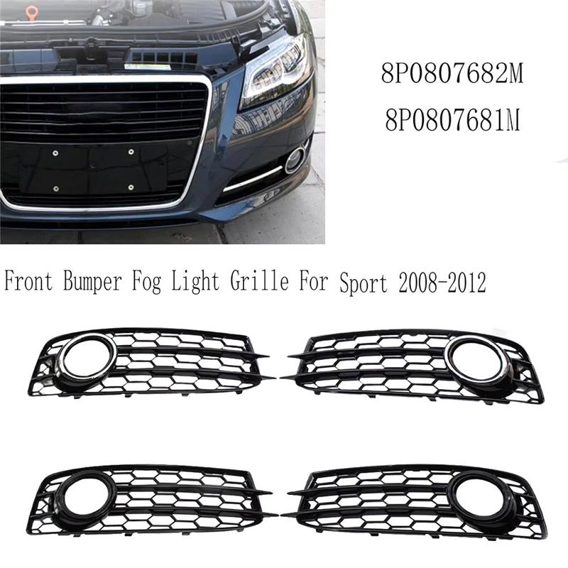 NEW-Front Bumper Fog Light Cover Racing Grille For A3 Sport 2008-2012 8P0807682M 8P0807681M 8P0807681Q