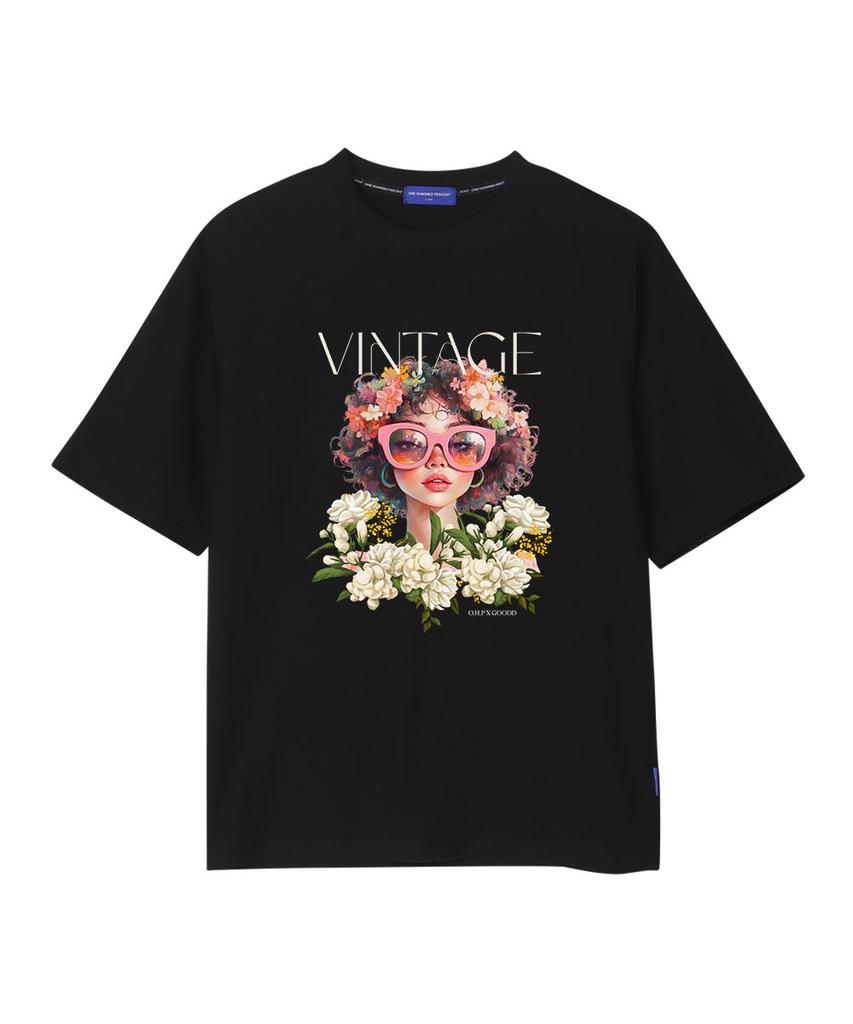 ONEHUNDREDPERCENT FOR WOMAN Ohpxgoodd Vintage Semi-Oversized Short Sleeve Tee
