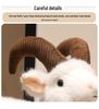 Big Horned Goat Plush Toy Doll - Decorative Ornament