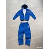 Tuta Jogger con Felpa con Cappuccio e Zip Oversize Unisex Streetwear Casual Abbigliamento Sportivo Uomo Donna