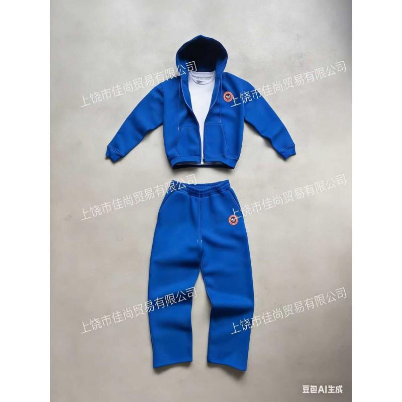 Tuta Jogger con Felpa con Cappuccio e Zip Oversize Unisex Streetwear Casual Abbigliamento Sportivo Uomo Donna