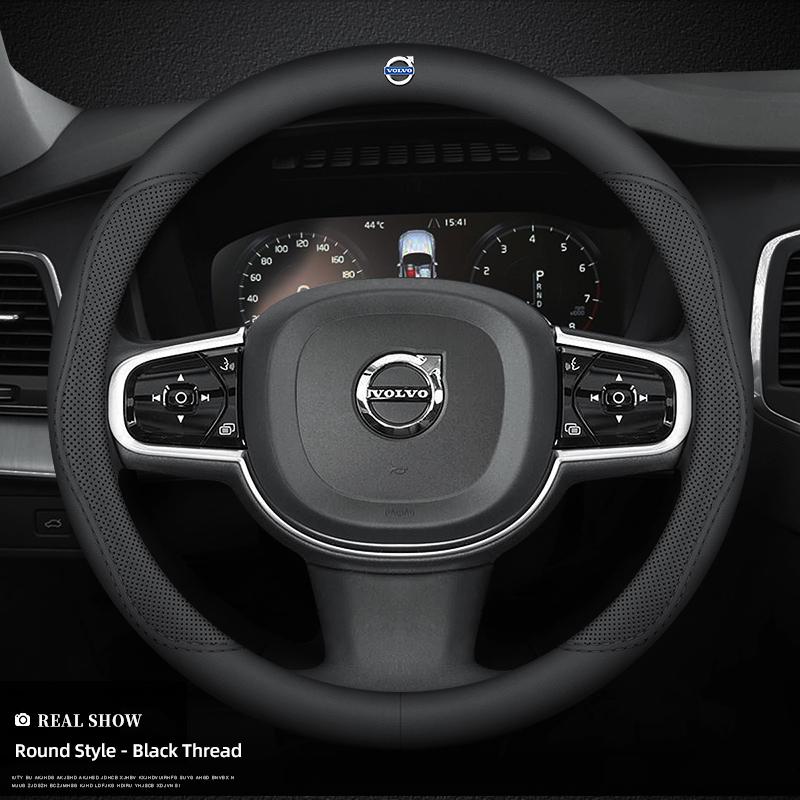 Kožený potah na volant do auta Protiskluzové příslušenství Pro Volvo EX30 XC60 XC40 V60 V40 XC90 XC70 V50 S60 V70 S90 Olestar AWD