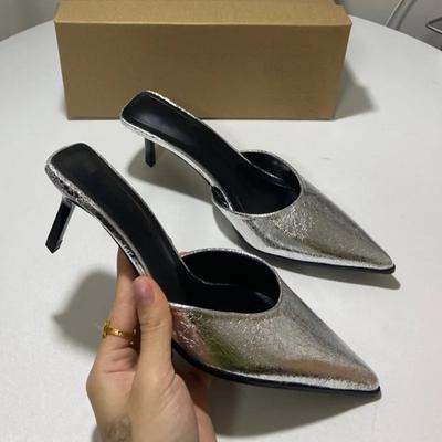 Mode Lässige Damen Sandalen Mode Spitzschuh Flach Hoher Absatz Damen Pantoletten Schuhe Große Größe Sommer Stiletto Partykleid Sandalen