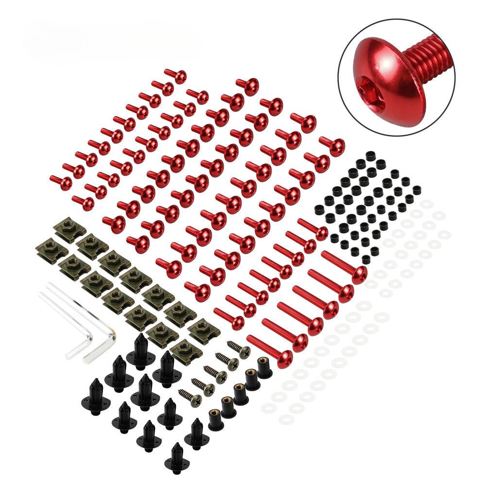 190PCS Motorcycle Windscreen Fairing Bolts Fastener Clip Screws Kit For SUZUKI GSXR 600 750 1000 K1 K2 K3 K4 K5 K6 K7 K8 K9 K10