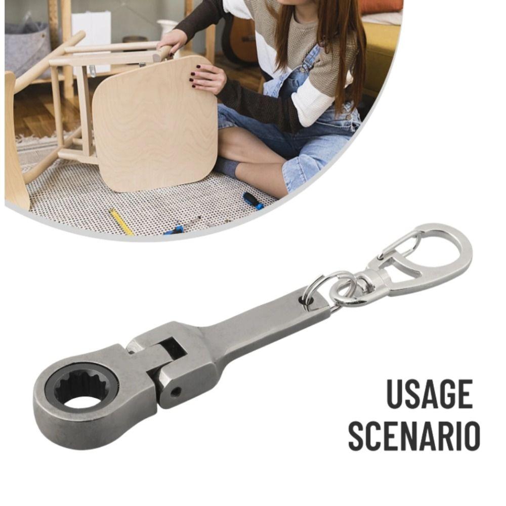 Compact Appearance Ratchet Spanner Foldable Design 180 Degree Rotatable Ratchet Wrench Metal Material 4 Colors Available
