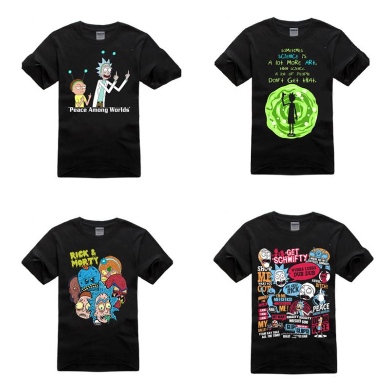 Rick And Morty T Shirt Men Short Sleeve Polyester Breathable Summer Casual Style For Teens