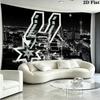 SA Spurs Wall Tapestry Aesthetic Wall Hanging Printed Fabric Blanket Decorative Tapestries for Bedroom Living Room Home Decor