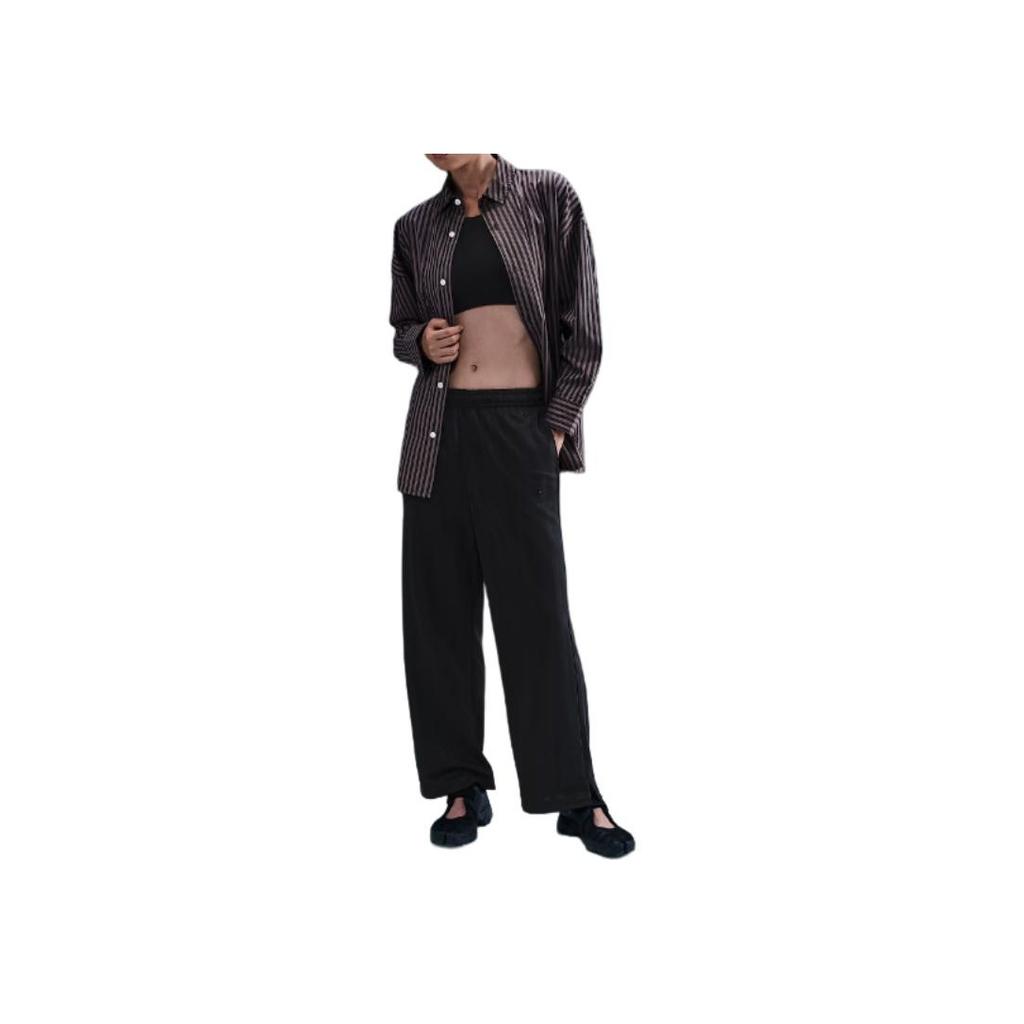 Nike Loose Solid Color Pocket Knit Sports Pants Women bottoms Black HV5134-010