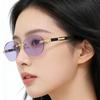 Trendy Frameless Cut-Edge Sunglasses for Women: High-End Personalized Hip Hop Eyewear