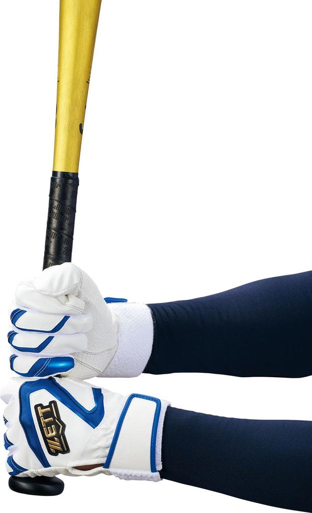 ZETT Impact Z Baseball Batting General White x Royal Blue BG19202B Gloves, Ambidextrous, Use, (1125), Medium,