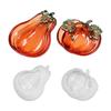 Flexible Silicone Pumpkin Mold for Casting Decorative Trays, with a Contoured Cavity That Helps Release Finished Pieces