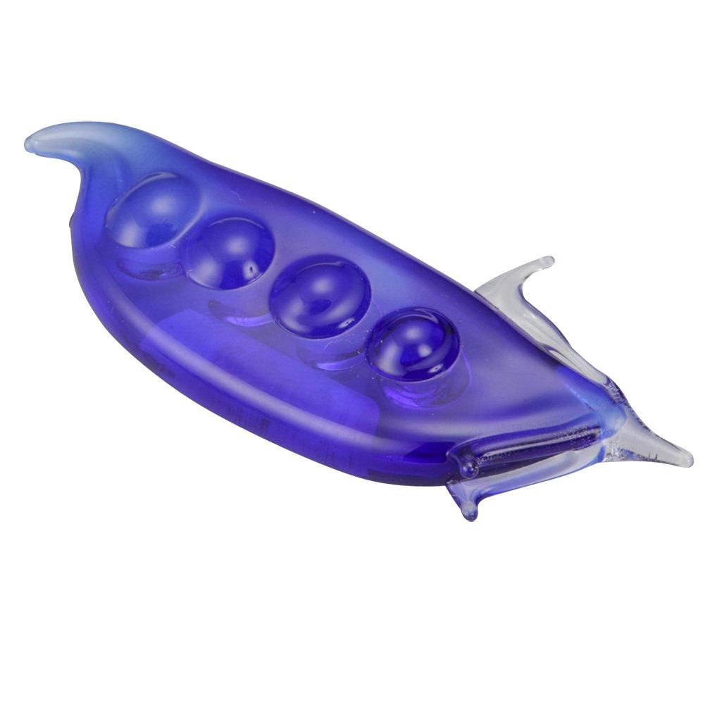 Nagao Glass Crafts Chopstick Blue Pea-shaped Rest, QD-326B