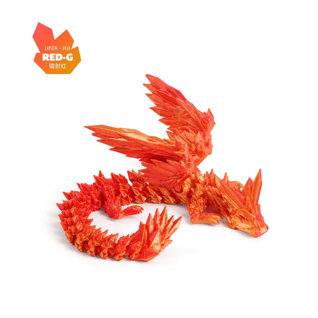 3D Printed Dinosaur Flying Dragon Ornament Articulated Joints Gradient Color Wings  Gift Handicraft Moving Parts Home Crafts