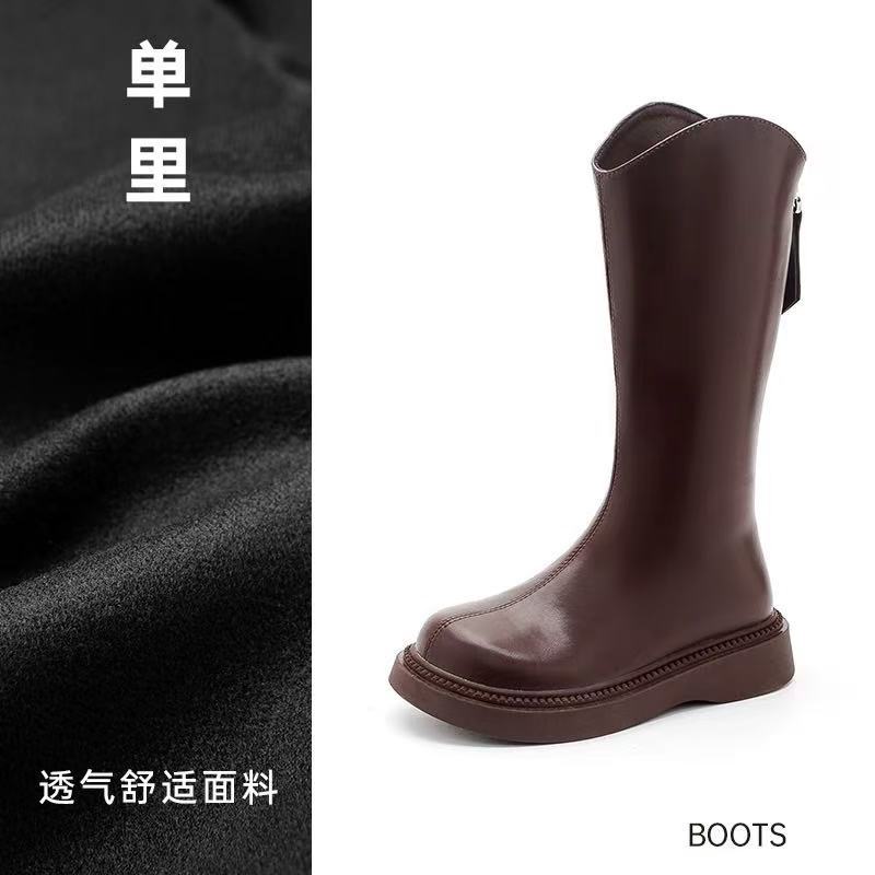 Girls boots children Martin boots 2025 new baby princess girl model catwalk high leather boots