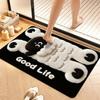Non-Slip Backing Cartoon Floor Mat Water Absorbent Area Rug 3D Plush Animal Doormat  Bathroom Rug
