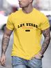 Welcome To Las Vegas Nevada Print T-shirt For Men Summer Short Sleeve O-neck Cotton Tees Casual Streetwear Oversized Tops