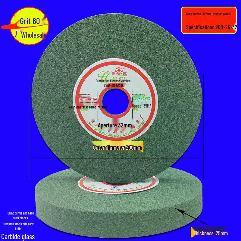 Multi-Material Grinding Wheel: White Corundum, Brown Corundum, Green Silicon Carbide - Perfect for Bench Grinders and Knife Sharpeners