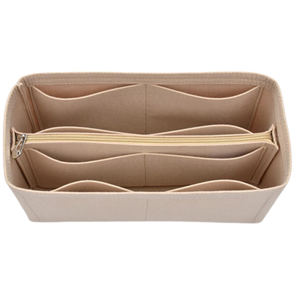 Felt Handbag Organizers Insert Multiple Pocket Purse Liner Organiser for Shoulder Bag Inner Pocket Pouches with Zippered