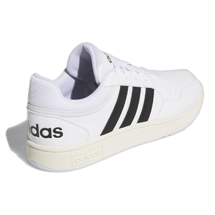 adidas Hoops 3.0 Low White Black Men Sneakers Cloud-White Core-Black Chalk-White GY5434