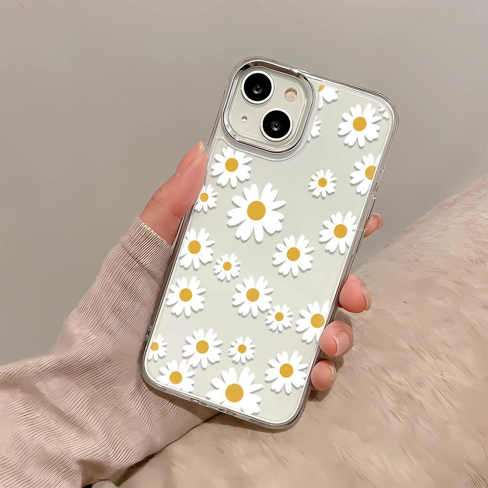 Luxury Plants Flowers Phone Case For IPhone 17 16 15 14 Plus Air 13 12 11 Pro Max Silicone Shockproof Cover Fashion Cool Coques