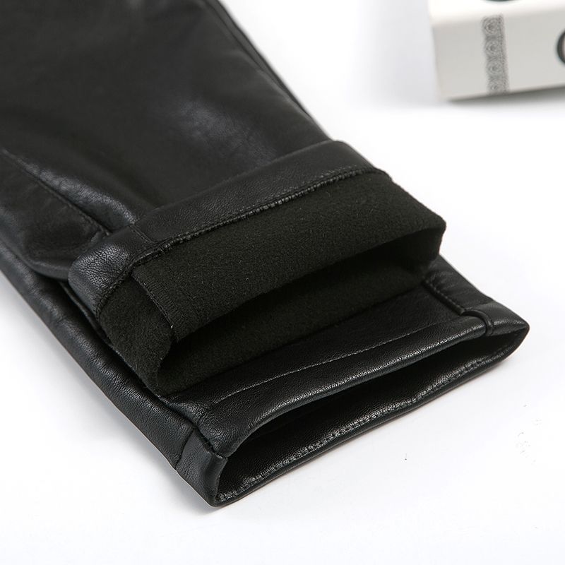 Faux Leather Plush Thickened High Waist Elastic Korean Size Pu Pants Women's  Fashion  Pants Women Clothing