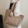 Seaside Beach Vacation Straw Bag Women'S Summer Commuter Shoulder Bag Hollow Woven Tote Bag