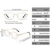 3 Pairs Anti-Blue Light Photochromic Reading Sunglasses Women Men Metal Round Trendy Classic Style Protection Unisex Eyewear