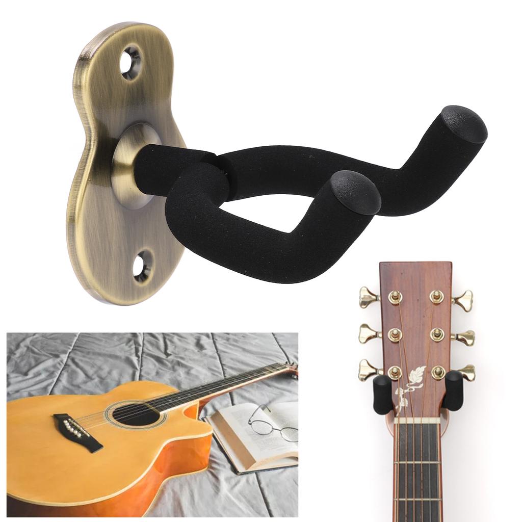 Guitar Wall Mount Hanger Hook Holder Stand Metal for Ukulele Violin Studio Room