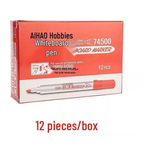 

Large Capacity Water-Based Erasable Whiteboard Markers (Black, Blue, Red) for Office Use – Safe for Kids
