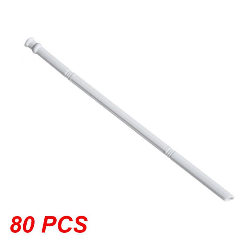 10~80PCS Straight Bent Drinking Straw Reusable Food Grade Silicone Colorful Kitchen Accessories Mug Straws Long Flexible