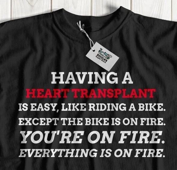 Funny Heart Disease T-Shirt Heart Transplant, Cardiac Arrest Gift Bypass Surgery 2XL