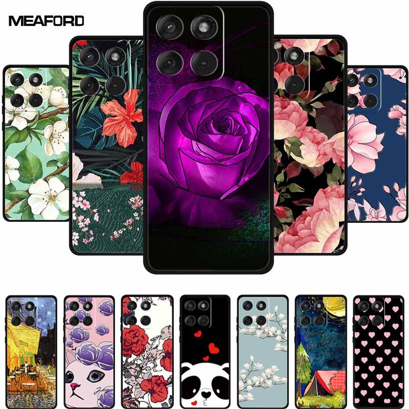 3D Emboss Flower Case For Moto Edge 60 60s Stylus Pro 5G Soft Silicone Bumper Phone Cover For Motorola Edge 60 Fusion 60 s Funda