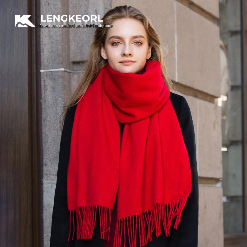 

LENGKEORL Women s 100% Pure Wool Scarf Shawl
